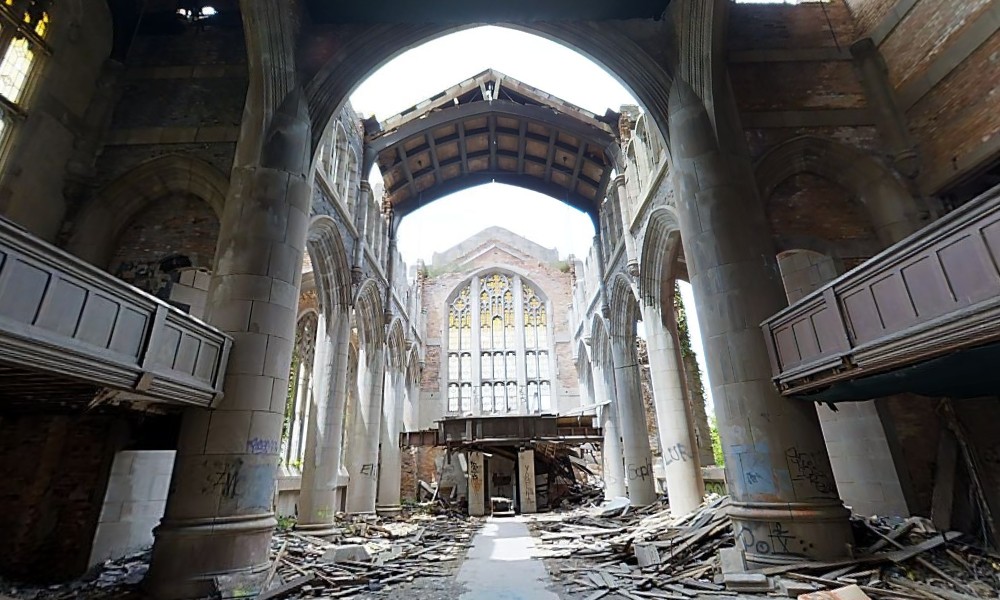 Заброшенная Методистская Церковь, г.Гэри, Индиана, США - Виртуальный Тур 3D